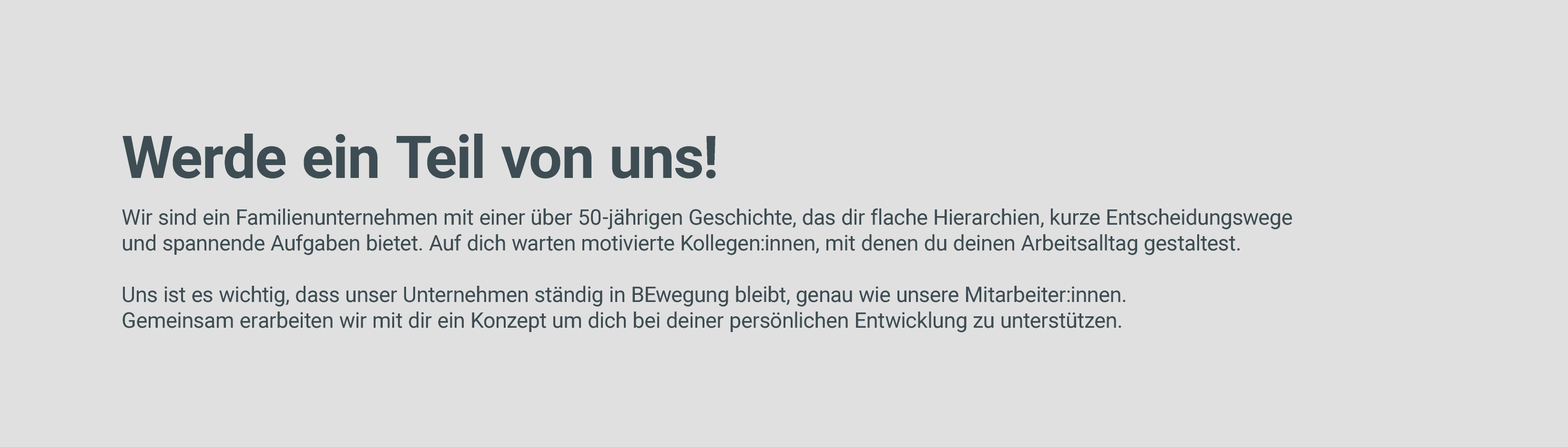 Werde ein Teil von uns!